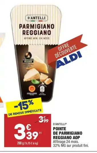 ALDI Pointe De Parmigiano Reggiano Aop offre
