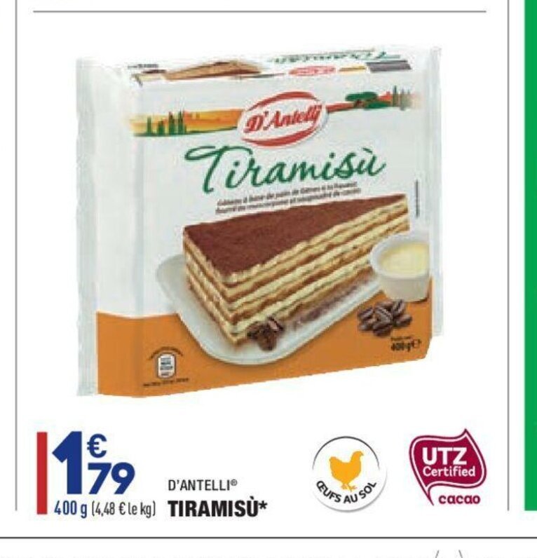 Promo Tiramisu chez ALDI