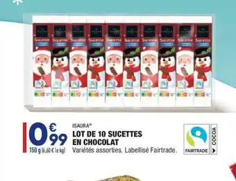 ALDI Lot De 10 Sucettes En Chocolat offre
