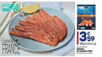 ALDI Emincés de saumon fumé offre