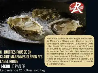 Géant Casino Huîtres pousse en claire marennes oléron n°3 label rouge offre