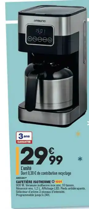 ALDI Cafetière Isotherme Ambiano offre