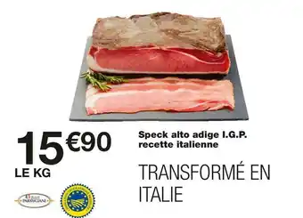 Speck alto adige i.g.p. recette italienne
