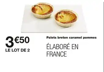 Monoprix Palets breton caramel pommes offre