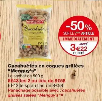 Menguy’s cacahuètes en coques grillées