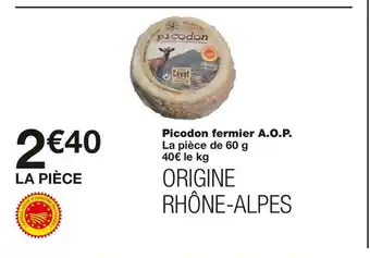 Monoprix Picodon fermier a.o.p. offre