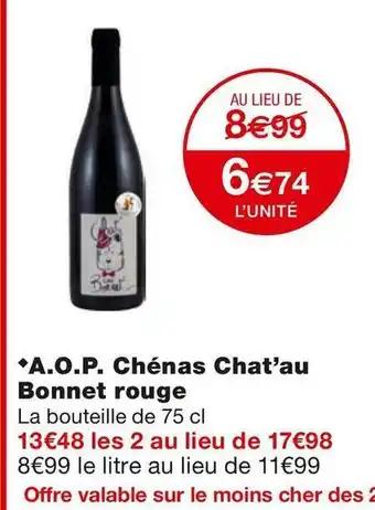 A.o.p. chénas chat’au bonnet rouge