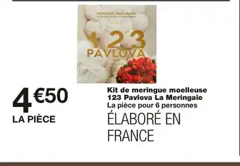 Monoprix Kit de meringue moelleuse 123 pavlova la meringaie offre