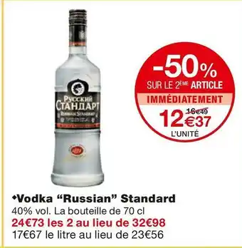 Monoprix Russian vodka standard offre