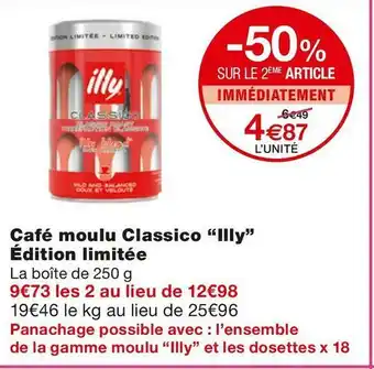 Café moulu classico édition limitée