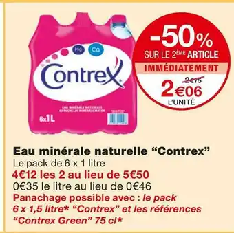 Monoprix Contrex eau minérale naturelle offre