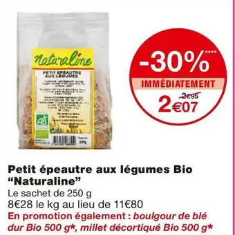 Monoprix Naturaline petit épeautre aux légumes bio offre