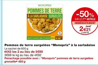 Monoprix Monoprix pommes de terre surgelées à la sarladaise offre