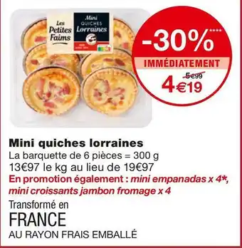 Mini quiches lorraines