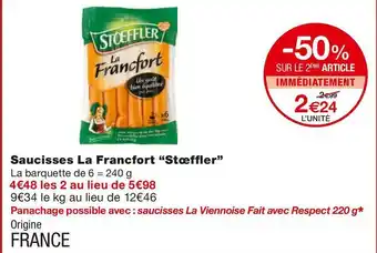 Stoeuffler saucisses la francfort