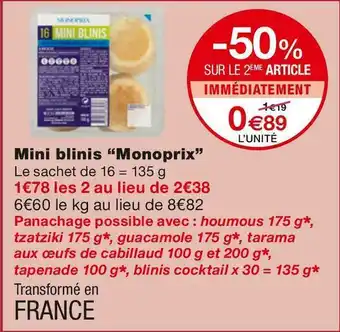 Monoprix mini blinis