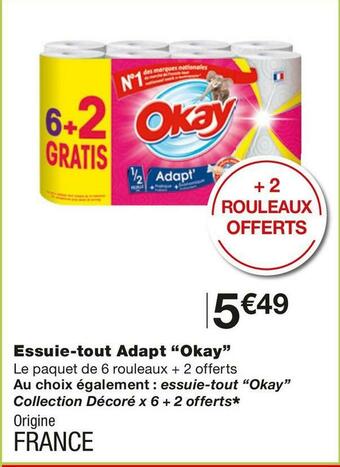 Monoprix Okay essuie-tout adapt offre