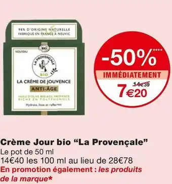 La provençale crème jour bio
