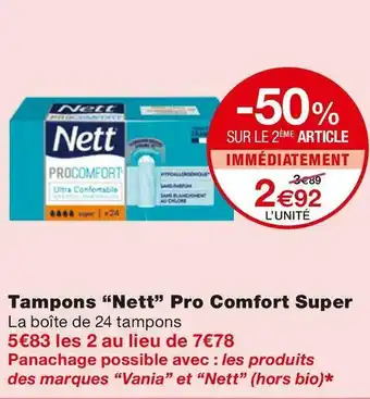 Nett tampons pro comfort super
