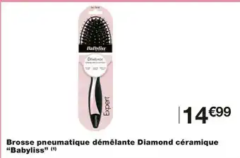 Monoprix Babyliss brosse pneumatique démêlante diamond céramique offre