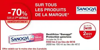 Monoprix Sanogyl dentifrice protection gencives offre