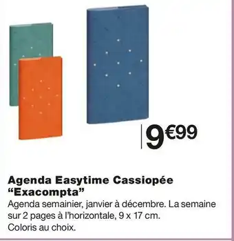 Monoprix Agenda easytime cassiopée “exacompta” offre