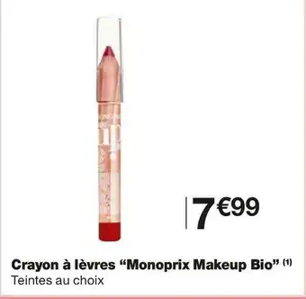 Monoprix Monoprix makeup bio crayon à lèvres offre