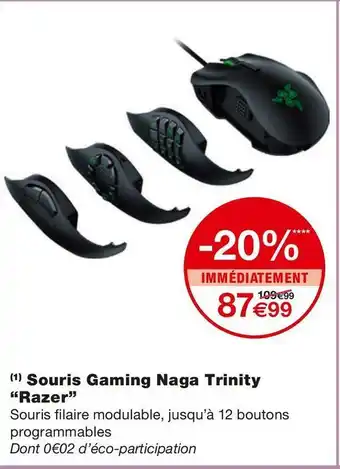 Razer souris gaming naga trinity