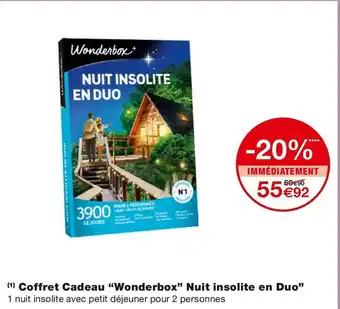 Monoprix Coffret cadeau “wonderbox” nuit insolite en duo offre