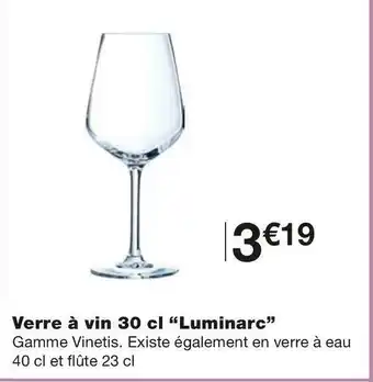 Monoprix Luminarc verre à vin 30 cl offre