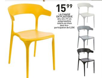 Stokomani La chaise en plastique offre