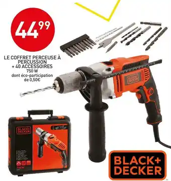 Stokomani Blackanddecker le coffret perceuse à percussion + 40 accessoires offre