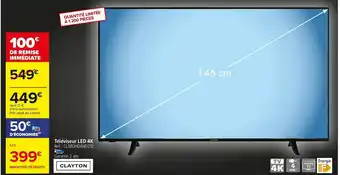 Carrefour Market Clayton téléviseur led 4k offre