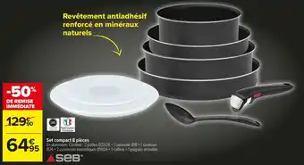 Carrefour Market Seb set compact 8 pièces offre