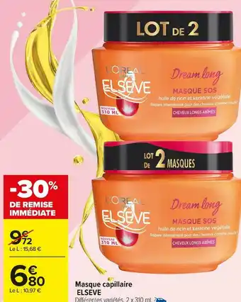 Carrefour Market Elseve masque capillaire offre