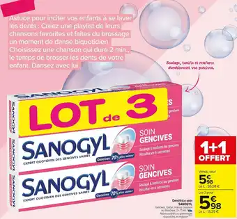 Carrefour Market Sanogyl dentifrice soin offre