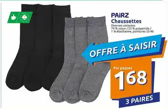 Action PaiRZ Chaussettes offre