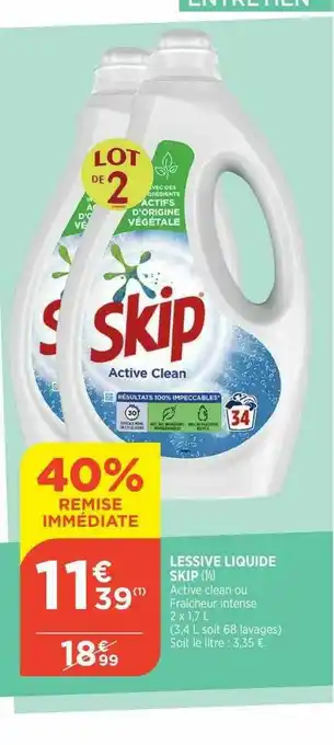 Bi1 Lessive Liquide Skip offre