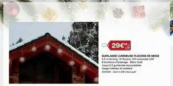 Costco Guirlande Lumineuse Flocons De Neige offre