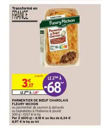 Intermarché Contact Parmentier De Bœuf Charolais Fleury Michon Le 2ème à -68% offre