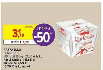 Intermarché Hyper Raffaello Ferrero offre