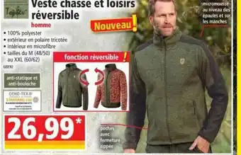 Norma Veste Chasse Et Loisirs Réversible Homme offre