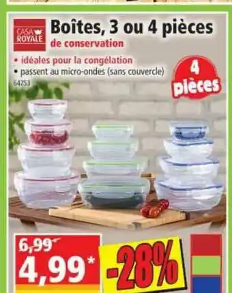 Boîtes, 3 Ou 4 Pièces De Conservation Casa Royale