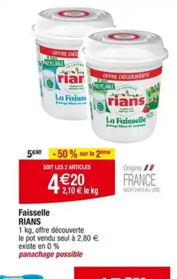 Carrefour RIANS Faisselle offre