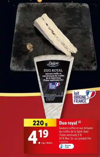 Lidl Deluxe Duo royal offre