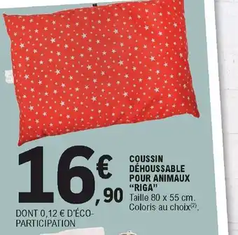 Coussin Dèhoussable Pour Animaux "Riga"
