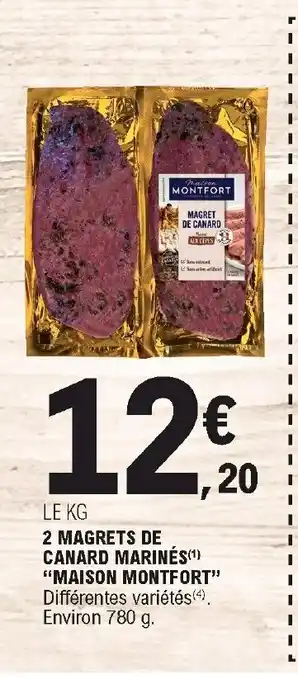 E.Leclerc 2 Magrets De Canard Marinès "Maison Montfort" offre