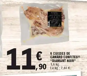 E.Leclerc 6 Cuisses De Canard Confites "Diamant Noir" offre