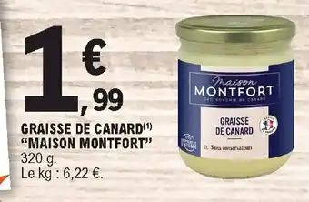 E.Leclerc Graisse De Canard "Maison Montfort" offre