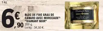 E.Leclerc Bloc De Foie Gras De Canard Avec Morceaux "Diamant Noir" offre